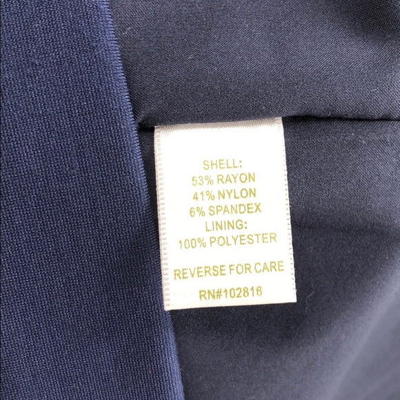 Garnet Hill Navy Ponte Pencil Skirt Size 10 - Picture 7 of 7